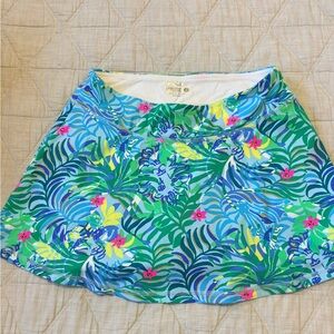 Lilly Pulitzer Blue, Green & Pink Tropical athletic skort